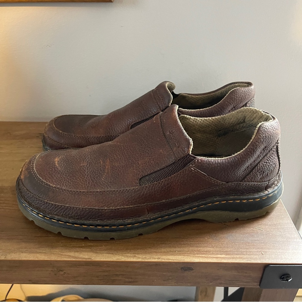 Dr Martens Pebbled Brown Leather Loafers 11198 Men's Size 12 M